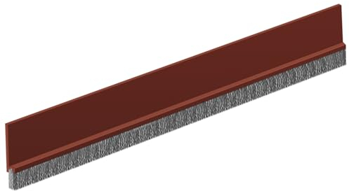 Zugluftstopper für Türen 100cm/39-Zoll, Selbstklebend Türdichtung Türbürstendichtung für Schall- und Winddichte, Effektiver Türbodendichtung für Innen - Braun