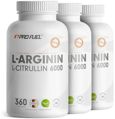 L-Arginin + L-Citrullin-Malat Kapseln 1080x - mit 6000 mg pro Tag aus L-Arginin (2400 mg) + L-Citrullin-Malat (3600 mg) - laborgeprüft mit Zertifikat - 100% vegan - Vorrat für 135 Anwendungen