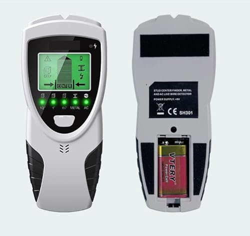 Stud Finder Wall Scanner, Pipe Detector, 5 in 1 Wall Scanner Beam Finders Stud Detector Sensor Center Finding with LCD Display for Wood AC Wire Metal Studs Cable Joist Detection