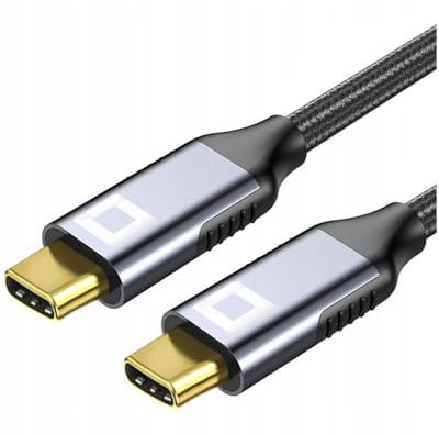 Co2 USB-C Thunderbolt 3.0 Kabel, Ultraschnelle Datenübertragung mit 20 Gbit/s, Unterstützt 4K/60 Hz, 100W Schnellladung, Aluminium Space Grau, Kompatibel mit iPhone, MacBook, iPad Pro, USB Typ C (2m)