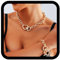 Zoestar Punk Necklaces 2 Pcs Gold Chunky Cuban Link Necklace Chain for Women