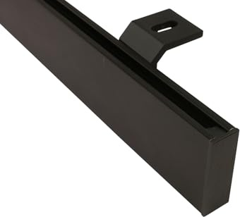 Gardinenstange Gardinenschiene Unischiene eckig zur Deckenmontage, Farbe schwarz, Länge 200 cm