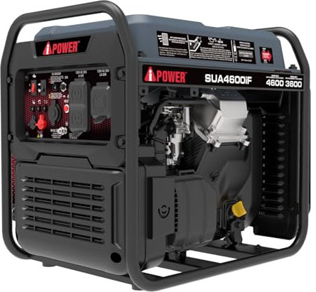 A-iPower - Generatore inverter a telaio aperto da 4600 W pronto per camper, alimentatore portatile leggero con sensore CO