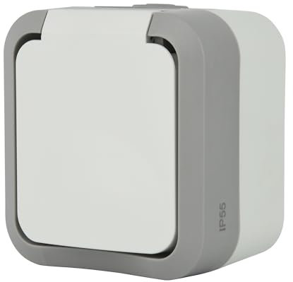 Electraline 615905 - Enchufe francés (2P+T) 16A Outdoor IP55 Hypro