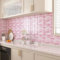 ReWallpaper Fliesenaufkleber Rosa Küche Fliesen Selbstklebend Küche Wand 17 Stück Rosa Wandfliesen Selbstklebend Badezimmer Wasserfest Sechseckig 3d Fliesenfolie für Dusche Kamin 30.5x30.5cm