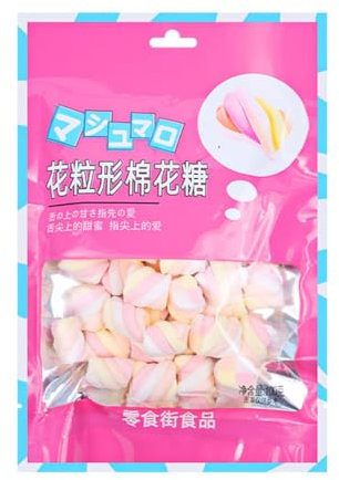 WSYLS marshmallow Erdbeer-Blaubeer-Geschmack marshmallows Lutscherförmige Zuckerwatte (Blumen-Marshmallow)