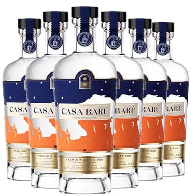 Casa Barú Blanco Rum 6 x 70cl | Premium White Pure Pot Still Rum from Panama 40% ABV | Made with Artisanal Sugarcane Syrup | Distilled with Pure Spring Water