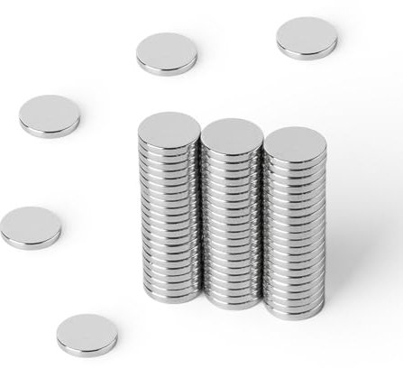 Strong Magnets Neodym Magnet - Rund 10 x 1 mm - 3 Stück - Extra stark, hält bis 500g - Für Magnettafel, Kühlschrank, Whiteboard, Pinnwand, Büro
