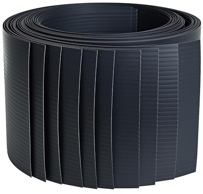 ESTEXO Sichtschutzstreifen Hart PVC Doppelstabmatten Streifen Zaunblende Sichtschutz 19 cm x 25,25 m Balkonsichtschutz Windschutz (Anthrazit RAL 7016)