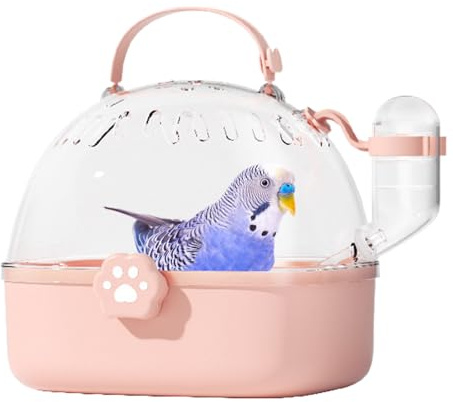 Hamsterkäfig für den Transport, Transporttasche für Papageien, für kleine Haustiergesellschaften – kompakter, tragbarer Transportbehälter mit Wasserflasche