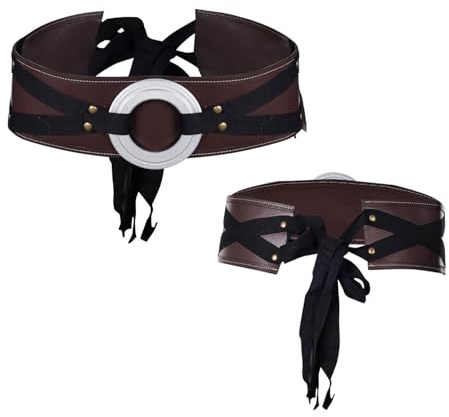 KoleGoe Women's Leder Gürtel Cosplay Composite Belt Anakin Kostüm Zubehör