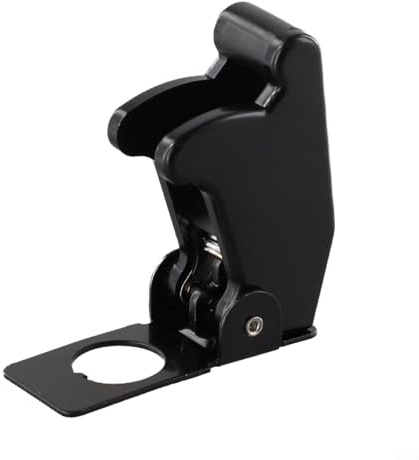 Copertura per interruttore a levetta illuminata con luce LED e protezione contro il missile, per cruscotto auto da 12 V, progettata per interruttore on/off SPST (nero)