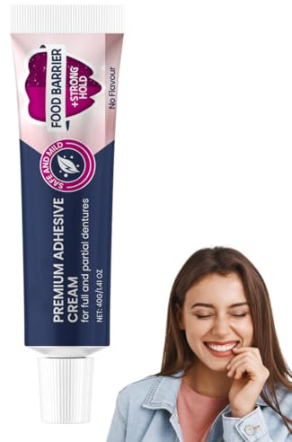 RGKY 1 Pièces Crème Fixative Extra Forte,Fixation Extra Forte,colle dentaire Extra Forte,Pour Prothèses Dentaires Partielles ou Complètes-80g