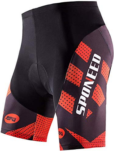 sponeed Herren-Radhose, gepolsterte Fahrradhose, Fahrradbekleidung, Hose