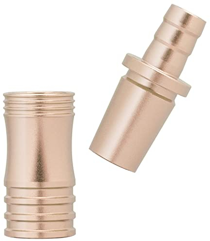 DILAW® Shisha Aluminium Schlauchadapter 18/8 Schliff Set 2-teilig Universal Hookah Wasserpfeife Alu Manyak,Opal,Vatos Menge: 3er Pack, Farbe: Rosé Gold