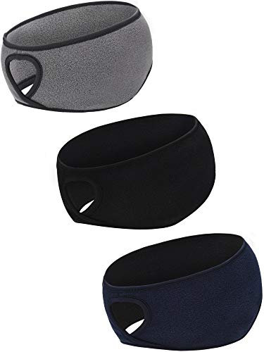 Blulu 3 Stücke Pferdeschwanz Stirnband Damen Winter Stirnband Ohrwärmer Laufen Stirnband für Damen Mädchen Draussen Sports (Farbe Set 2)