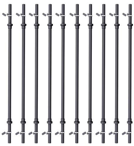 GORILLA SPORTS® Aerobic Langhantel - 130 cm, Set, mit/ohne Polster, Gewichte, 30mm, Federverschlüsse, aus Kunststoff, Schwarz - Langhantelstange, Hantelstange, Krafttraining, Nackenpolster