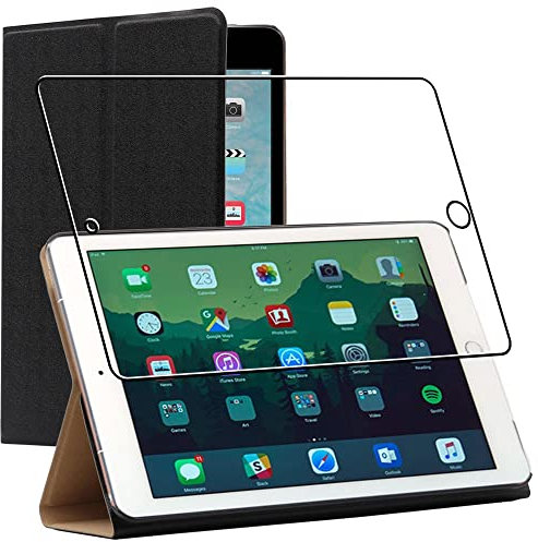 ebestStar - Housse Compatible avec iPad Mini 2019 (Mini 5), iPad Mini 4 2015 Apple Etui Slim Coque Auto Veille/réveille Smart Case, Noir + Film Verre Trempé
