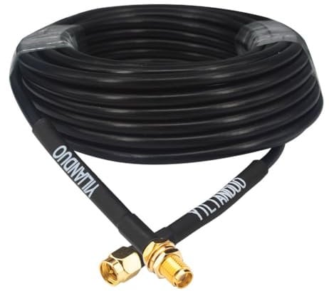 YILIANDUO SMA WiFi Antenna Extension Cable 10M SMA Male to Female Low Loss RG58 Coaxial Cable for 2G/3G/4G LTE WiFi Antenna Wireless Router WLAN
