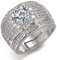 Halukakah Gold Diamantring Iced Out,Herren Platin überzogen Weißgold-Finish Ring Größe Einstellbar mit KOSTENLOSE Geschenkbox