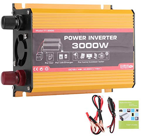 KIMISS Car Inverter 3000W Dual-USB-Auto-Stromrichter Modifizierter Sinus-Transformator(AC 220V)