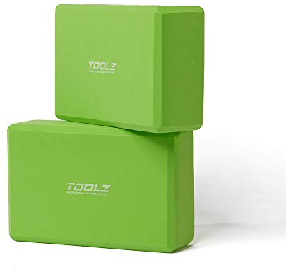 TOOLZ Yoga Block – Yogablock Set zur Unterstützung von einfachen & komplexen Yogaübungen – 2 Yoga-Klötze aus EVA-Schaum