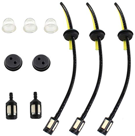 HURI Benzinfilter mit Benzinschlauch Primer Pumpe passend für Florabest FBK 4 B2 4in1 Motorsense