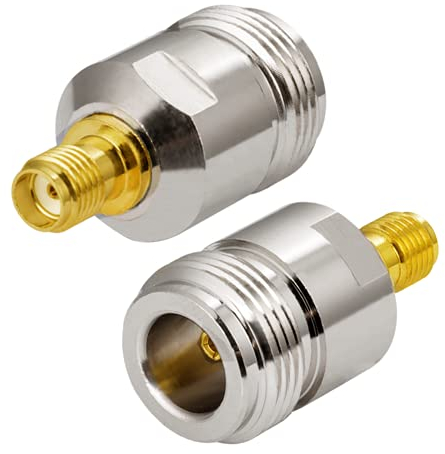 Vecys SMA-Adapter N-Type Adapter SMA Buchse zu N-Typ Buchse Adapter für WLAN-Antennenkabel WLAN-WLAN-Router (2 Stück)