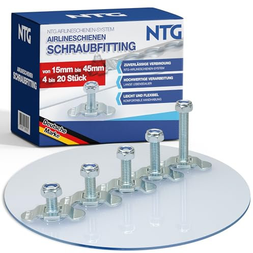 Schraubfitting für Airlineschiene (1-20 Stück) Fitting Single Endbeschlag - Set 20 Stück - 45 mm