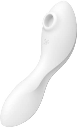 Satisfyer 'Curvy Trinity 5 Connect App', 16.5 cm, with app, 3 Motors, usable on Both Sides, Colour:White