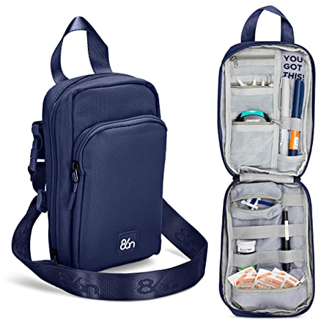 86Neurons - Diabetes-Tasche für Zubehör / Insulinkühler Reisetasche NEU - Isolierte Fronttasche dient als Mini-Kühler für Insulin-Stifte und Medikamente