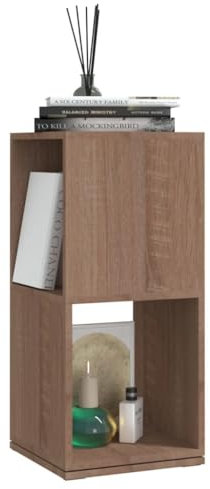 INLIFE Drehregal Sonoma-Eiche 34,5x34,5x75,5 cm Holzwerkstoff
