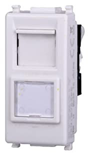 ZOREI Serie Frutti Prese Interruttori Deviatori, Compatibile Con Vimar Plana (1, Presa Dati Rj45 Rete Cat5E)