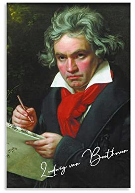 ACIDI Kunstdruck Poster 50 * 70cm Ludwig Van Beethoven Drucken Bilderbilder für Wohnzimmer Schlafzimmer Dekoration Kein Rahmen