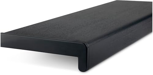 TJ davanzale interno grafite 35 x 150 cm/davanzale in plastica con chiusura laterale/davanzali per finestre/davanzali interni su misura PVC/davanzale per finestra