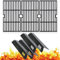 Adviace Grill-Ersatzteile für Dyna Glo DGF493BNP, Hinterhof-Grillteile BY13-101-001-12, Uniflame Grill-Ersatzteile GBC1343WP-U, Gusseisen-Roste, 38,1 cm Porzellan-Grill-Hitzeschild-Platte.