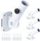 eROOSY 4 PCS Support de Drapeau Réglable, Porte Drapeau Mural Exterieur, Support Mural Réglable de Mât de Drapeau, Support Mural pour Mât de Drapeau avec vis, Blanc
