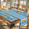 DPKOW 5er Oktoberfest Tischläufer Tischset Set, Blau Weiß Waschbar Bayrisch Tischdecke Platzsets Oktoberfest Esstischdekoration drinnen und draußen für Bierfest Party Dekorationszubehör, Stoff