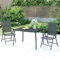 SKM Table de Jardin Anthracite 110x80x72 cm Treillis d'acier, Weight:15.3 kg,362733