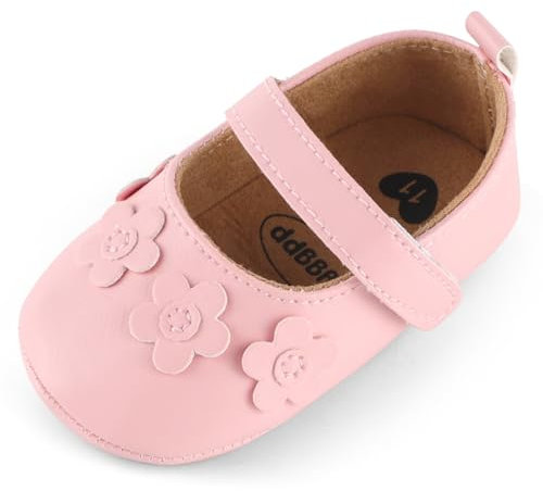 MASOCIO Scarpe Neonata Ballerina Scarpine Primi Passi 3 Scarpette Bimba Bambina Femmina Taglia 18 0-6 Mesi Rosa