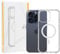 ARMOR Signature PRO Magnetic Case Compatible for iPhone 15 Pro Max (Crystal Clear with Grey Tape)