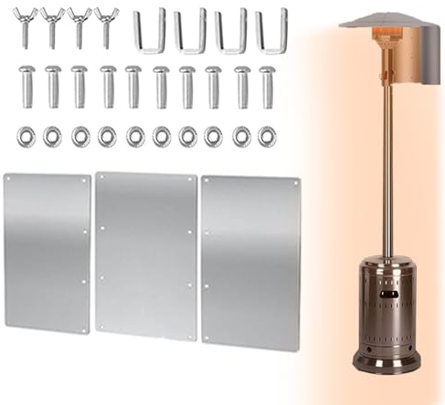 Ceolup Reflektorschild für Terrassenheizung | Einstellbarer, wärmefokussierender Reflektoraufsatz,Gasheizung Propanheizung Deflektorschild für runde Erdgase, Terrassenheizungen