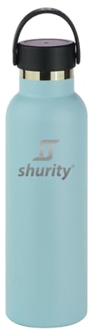 Shurity Borraccia Termica Acciaio inox con rivestimento in ceramica Runbott Sport 600ml. (Marino)