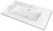 Lavabo Encimera Cerámico Blanco Gandía | Pila Lavamanos Rectangular 91x46 cm | Lavabo para Mueble de 90 x 45 cm | Diseño Moderno, con Rebosadero, con orificio grifo, 1 seno centrado