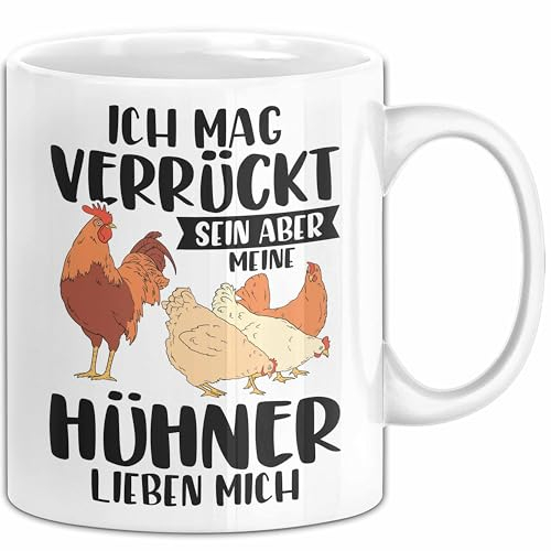 Hühnerstall Tasse Hühner Hahn Bauernhof Bäuerin Geschenk Huhn Geschenkidee Kaffee-Becher (Weiß)