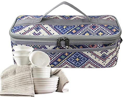 Outdoor Cutlery Bag - Camping Chopstick Organiser, Bottle Holder, Cooking Bag for Picnic Cutlery, Chopstick Organiser, Cutlery Holder for BBQ, Camping, Cookware, Kitchen