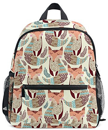 Kinder-Rucksack, Vintage-Fuchs, Kindergartentaschen für Vorschulkinder, merhfarbig, Einheitsgröße