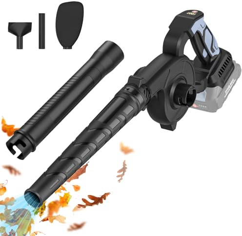 Soplador y Aspirador de Hojas para Batería Makita 18V, Soplador de Aire con Motor sin Escobillas, 3 Velocidades, Velocidad de Aire 210 km/h, para Elimina Hojas, Polvo y Nieve (sin Batería ni Cargador)