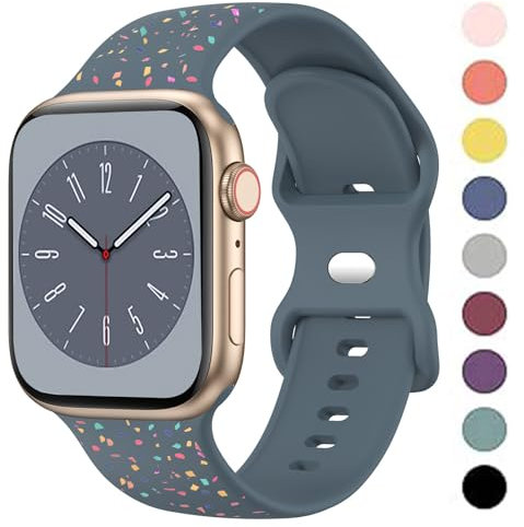 Vancle Cinturino Per Apple Watch 38mm 40mm 41mm 42mm 44mm 45mm 49mm per Donna, Sport Cinturini Colorato in Silicone per iWatch Series SE 9 8 7 6 5 4 3 2 1