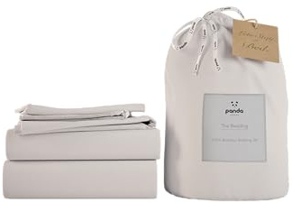 Panda London Bamboo Complete Bedding Set - Eco-Friendly, Hypoallergenic, Full Set for Comfort, UK Super King, Pure White